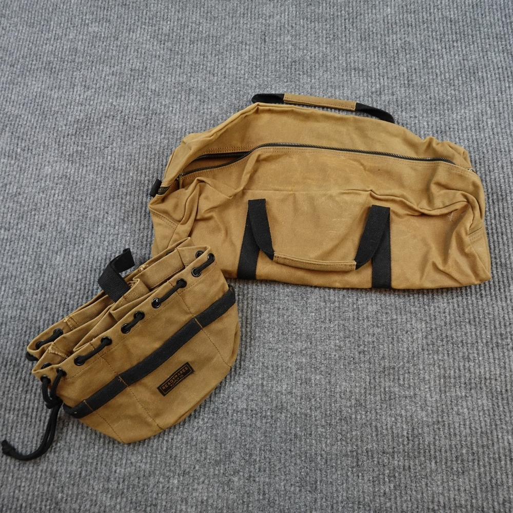 Readywares Waxed Canvas Tool Bag Set 2pc Brown Large Double Proofed Handles